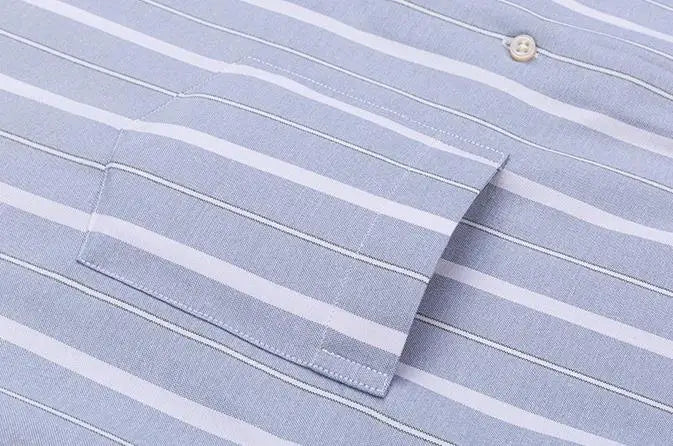 Men's 100% Cotton Oxford Long Sleeve Plaid Shirt-Casual & Formal.