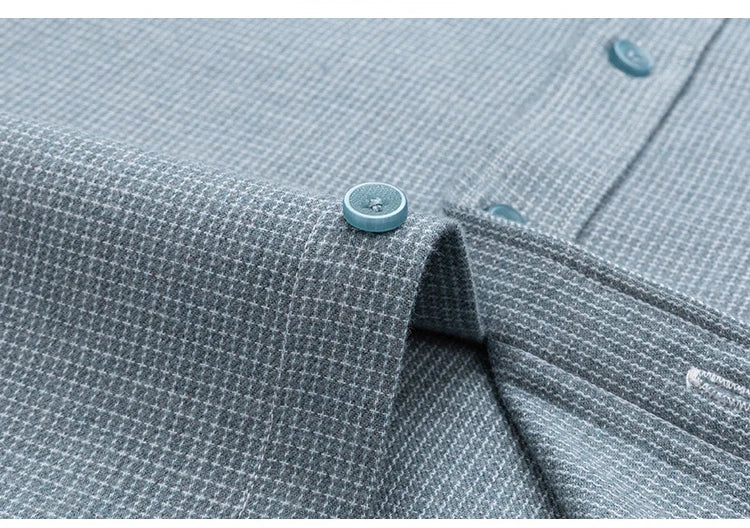 men's Luxury high-quality100%cotton houndstooth full shirts for men slim fit Casual shirt long-sleeve plaid soft designer clothes ropa